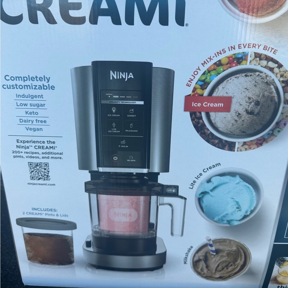 Ninja Silver Kitchen Appliance (Creami) with Versatile Features